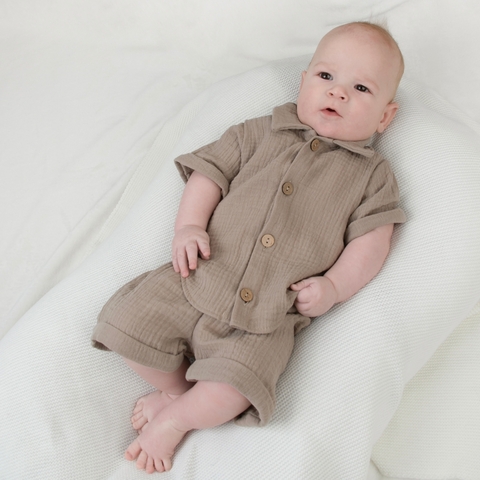 Комплект рубашка + шортики муслин