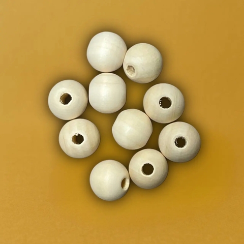 бусина, дерево, размер 16мм, 10шт