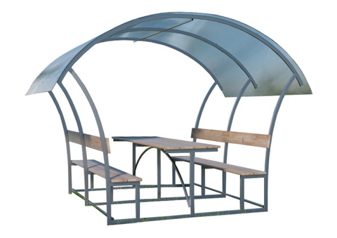 Каркас беседки Астра Агросфера (без СПК)+ доски+крепеж