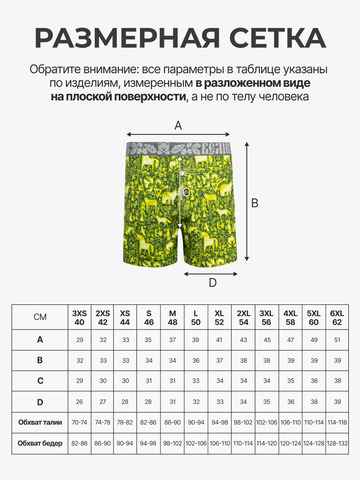 Комплект из 3-х семейных трусов - «Весенний лес»