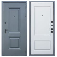 Купить Входная дверь Ювентус муар серый ПВХ капучино