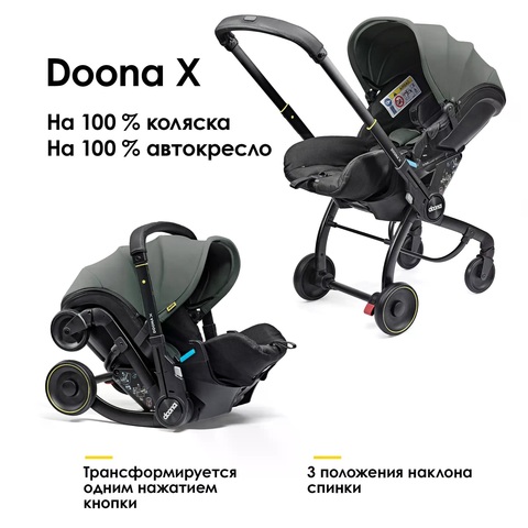 Коляска- автокресло Doona X / Slate Green (темно-зеленый)