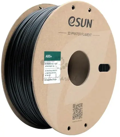 Пластик ESUN ABS+ 1.75 мм, 1 кг, черный (ABS+175B1P1)