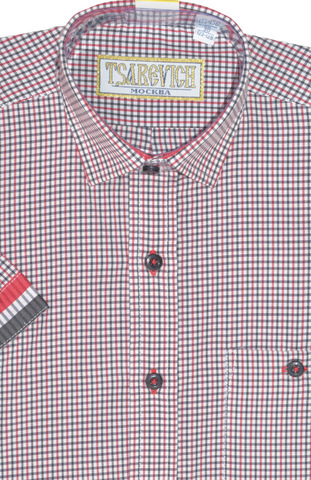 Клетчатая рубашка с коротким рукавом TSAREVICH
