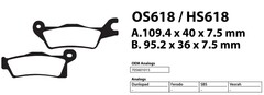 Тормозные колодки для квадроциклов Can-Am Outlander G2 Rival HS618