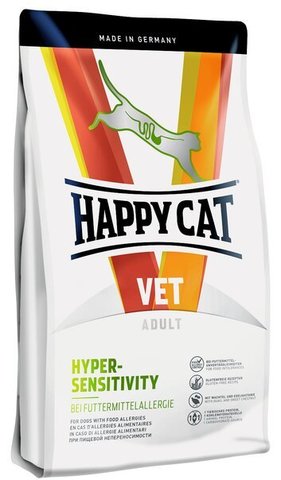 купить Happy Cat VET Diet Hypersensitivity сухой корм для взрослых кошек при пищевой аллергии 4 кг