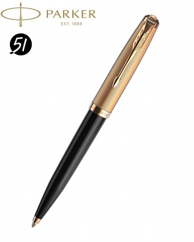 Ручка шариковая Parker 51 Premium, Black GT (2123515)