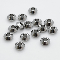 Бусина, сталь, размер 6*3 мм, цена за 10 шт