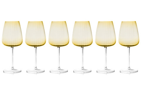 Набор бокалов для вина 6шт 550мл Le Stelle Opium янтарный