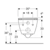 Geberit 500.685.01.2 500.685.01.2 Smyle Square Унитаз подвесной безободковый Rimfree® в комплекте с сиденьем (сэндвич)  с плавным закрыванием SoftClose и быстросъемный кре