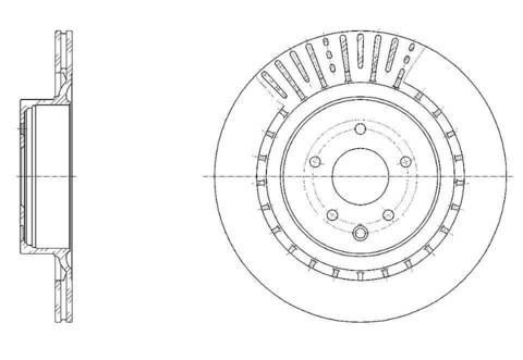 Диск тормозной вентилируемый G-brake  GR-21049