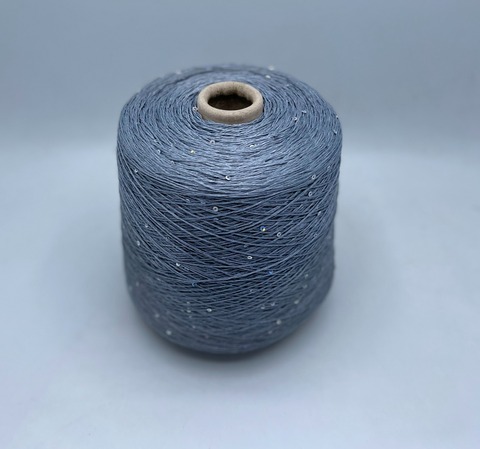 Filati Naturali (пр.Италия),art-Lino, 300м/100гр, 100%Лен+пайетки, цвет-Голубая сталь, арт-28083