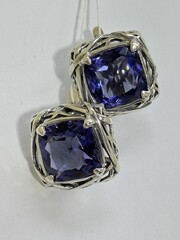 Микадо (серьги из серебра)