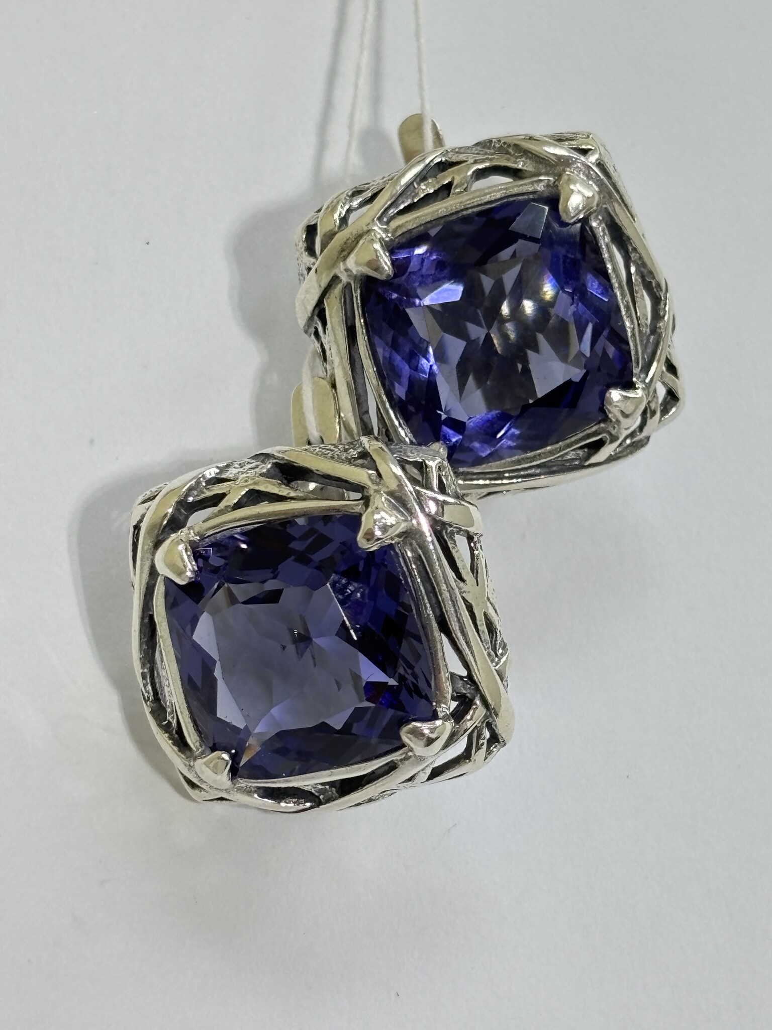 Микадо (серьги из серебра)