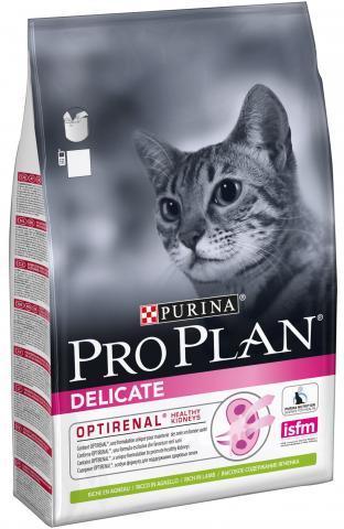 Корм для кошек Purina Pro Plan Delicate при чувствительном пищеварении, с ягненком 3 кг