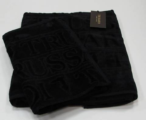 Набор полотенец 2шт Trussardi Overlogo 005 Black черный