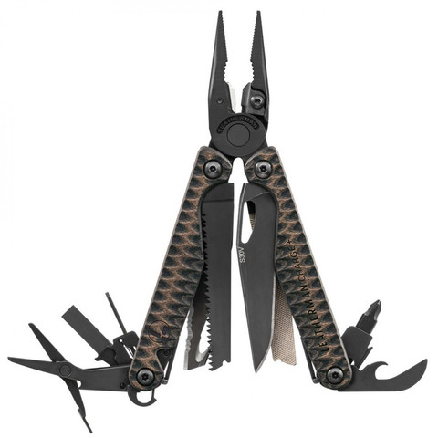 Мультитул Leatherman Charge Plus G10 100 mm, 19 функций серый/коричневый, кробка картонная (832915)