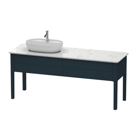 Duravit Luv База напольная, 743x1788x570, 2 выдв.ящика, раковина слева, цвет темно-синий шелковисто-матовый LU9563L9898