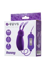 Фиолетовое виброяйцо с пультом управления A-Toys Bunny, работающее от USB - 