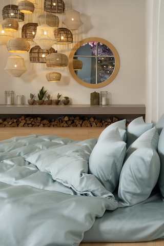 Постельное белье 2 спальное евро German Grass Sea Wave Brilliant бирюзовое