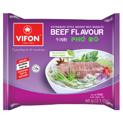 Лапша рисовая со вкусом говядины Vifon Pho Bo, 60 гр