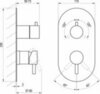 Ravak X070320 Смеситель скрытого монтажа ES 068.20GB.O3 ГРАФИТ (3 вывода) + нужен RB07F.50 (X070235)