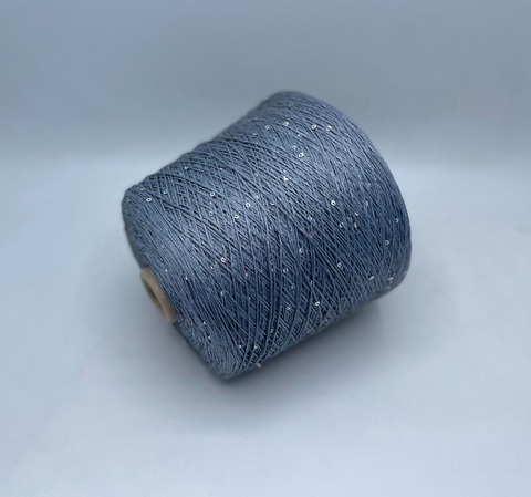 Filati Naturali (пр.Италия),art-Lino, 300м/100гр, 100%Лен+пайетки, цвет-Голубая сталь, арт-28083