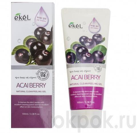 Пилинг скатка с экстрактом ягод Асаи EKEL Acai Berry Natural Clean Peeling Gel, 100 мл