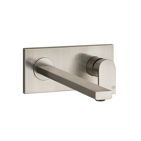 Gessi 44895#149 Gessi Emporio Via manzoni Bнешняя часть для настенного смесителя с длинным изливом, без донного клапана, цвет: Finox Brushed Nickel