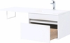 Aquanet 239213 Тумба c раковиной Токио 120 R подвесная 1 ящик цвет белый глянец (239213)