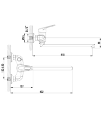 Смеситель универсальный LEMARK LUNA – LM4117C