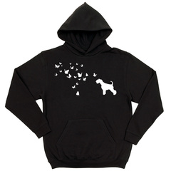 Толстовка "Шнауцер и бабочки"