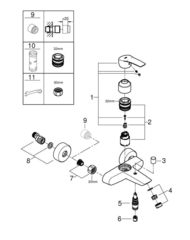 Смеситель для ванны GROHE Eurosmart, хром 33300003