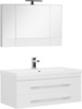 Aquanet 230303 Набор мебели Нота 100 (Нота new) цв.белый глянец зеркало камерино (230303)