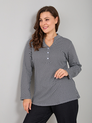 Блузка БЛ-22/чернобелая-геометрия
