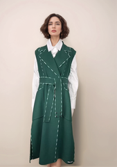 Пальто без рукавов из шерсти и кашемира Max Mara