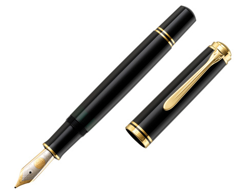 Ручка перьевая Pelikan Souverän® M1000 Black GT, F (987388)