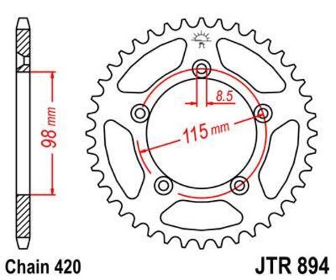 Звезда ведомая JTR894 46