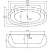 BelBagno BB18 Отдельностоящая, овальная акриловая ванна  1800x900x590