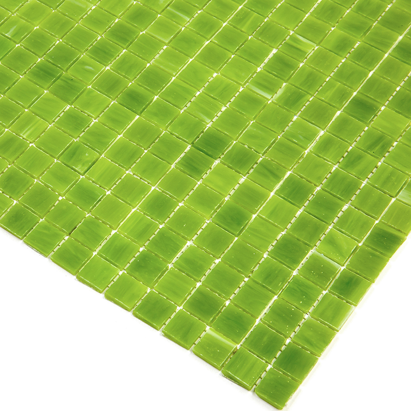 SM35 Мозаика одноцветная чип 15 стекло Alma Mono Color зеленый квадрат глянцевый