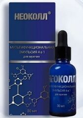 НЕОКОЛЛ Мультифункциональная эмульсия 4 в 1 для мужчин, 30 мл |