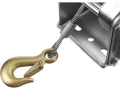 ЗУБР 1.3 т, 8 м, ручная барабанная подъемная тросовая лебедка, Профессионал (43117-1.3)