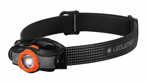 Фонарь налобный Led Lenser MH5 чёрный/оранжевый , светодиодный, (502143)