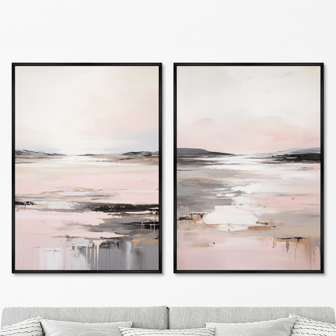 ArtNoMore - Набор из 2-х репродукций картин на холсте Landscape Collection, Frosty morning, 2024г.