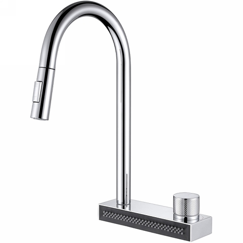 Смеситель ABBER Wasser Kreis AF8114 для кухни с выдвижной лейкой, хром