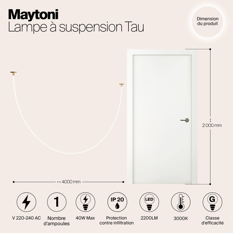 Подвесной светильник Maytoni Tau MOD146PL-L40G3K