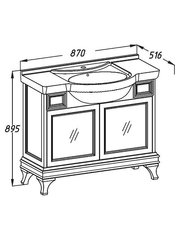 Тумба Борджи 85, Светлый орех