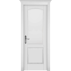 Межкомнатная дверь Фоборг массив ольхи белая глухая