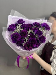 Букет из 19 фиолетовых диантусов