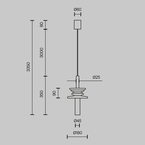 Подвесной светильник Maytoni Sound Wave MOD255PL-01B2